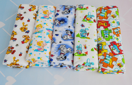 Пелёнка из трикотажа кулирка 120 х 90 см.